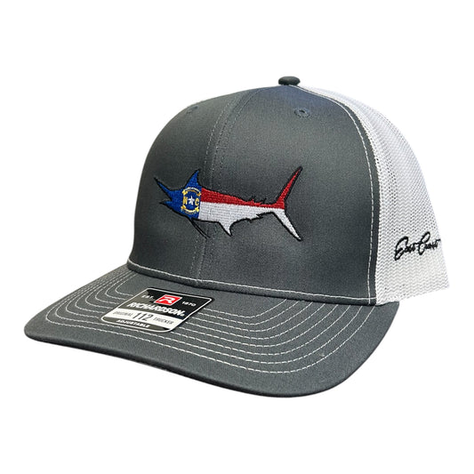 NC Marlin Flag ECA Embroidered Hat