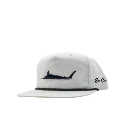 White Richardson Rope Puff Embroider Marlin Hat