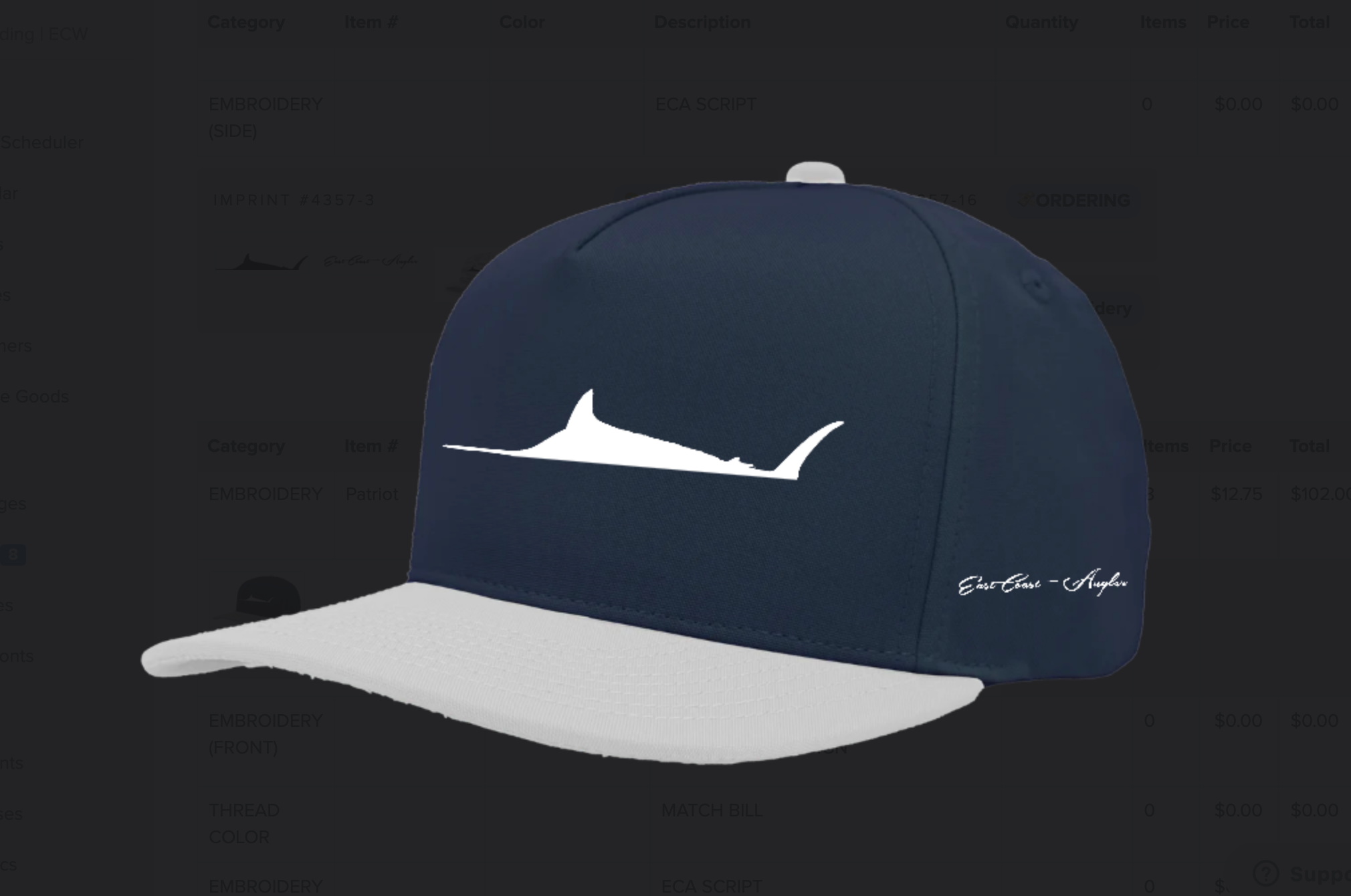 Embroidered Puff Marlin Hat
