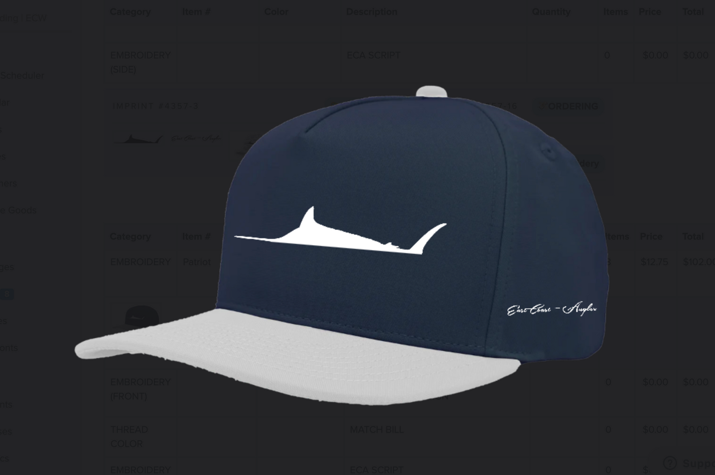 Embroidered Puff Marlin Hat